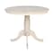 International Concepts Round 36 in Round Top Pedestal Table, 28.9 inH, Unfinished, 36 W, 36 L, 29.1 in H, Wood, Unfinished K-36RT - alternate 3